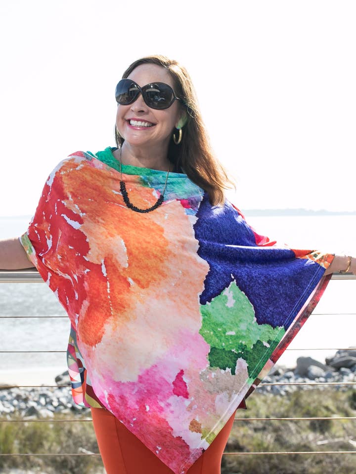 Bella Bouquet Party Poncho for wholesale by ZAGS