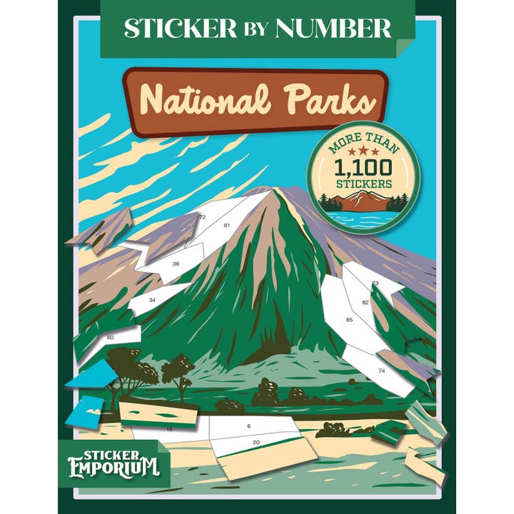 Sticker by Number National Parks Activity Book for wholesale by Cottage Door Press