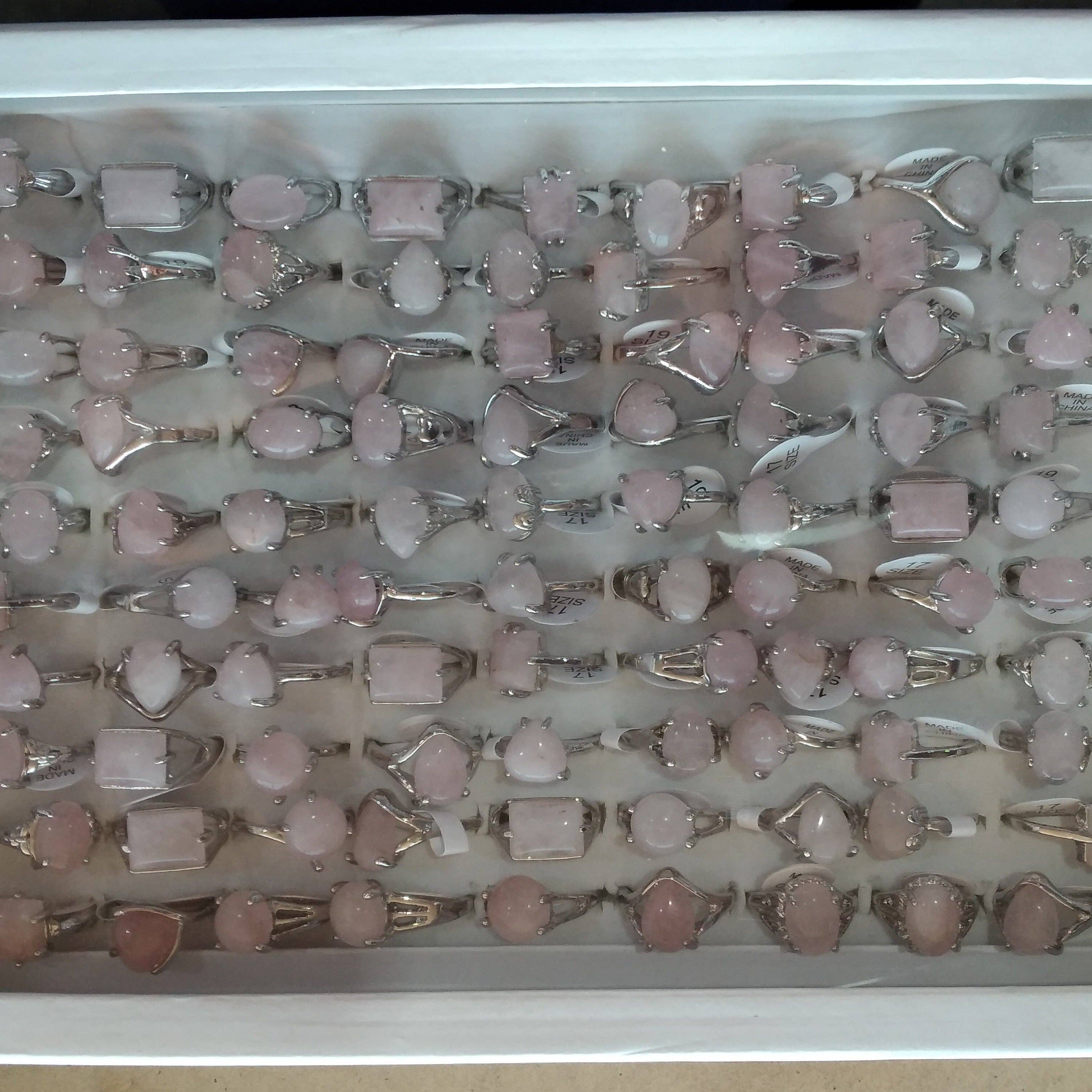 Keystone Crystals - Wholesale Jewelry Set - Gemstone Rings Assortment – 100 or 50 Mixed Stone Rings4