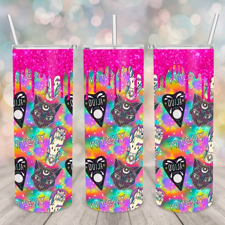 Rosa Drip Ouija Becher für den Großhandel von Totally Tumblers LLC