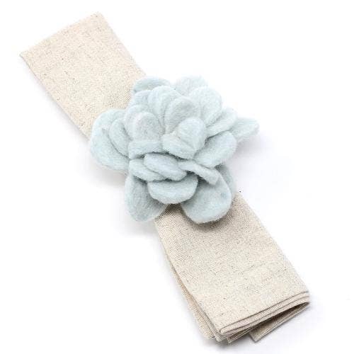 Global Crafts - Vendita all'ingrosso Anelli portatovagliolo - Zinnias - Set di 4 portatovaglioli in feltro7