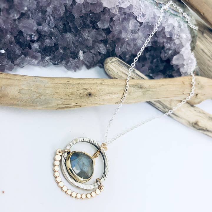 Labradorite Forest Necklace for wholesale by Laura J Designs