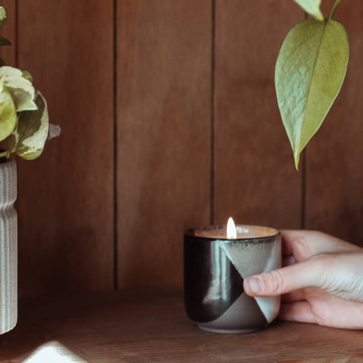 Concrete Poppy Design - Wholesale Jar/Filled Candle - Petite Mira (6 oz)
