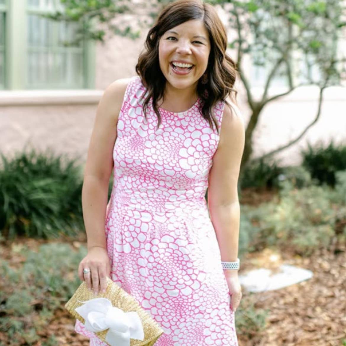 Peachy Pendants - Wholesale Clutch Bag - Women's - Vineyard Straw Clutch with White Bow14