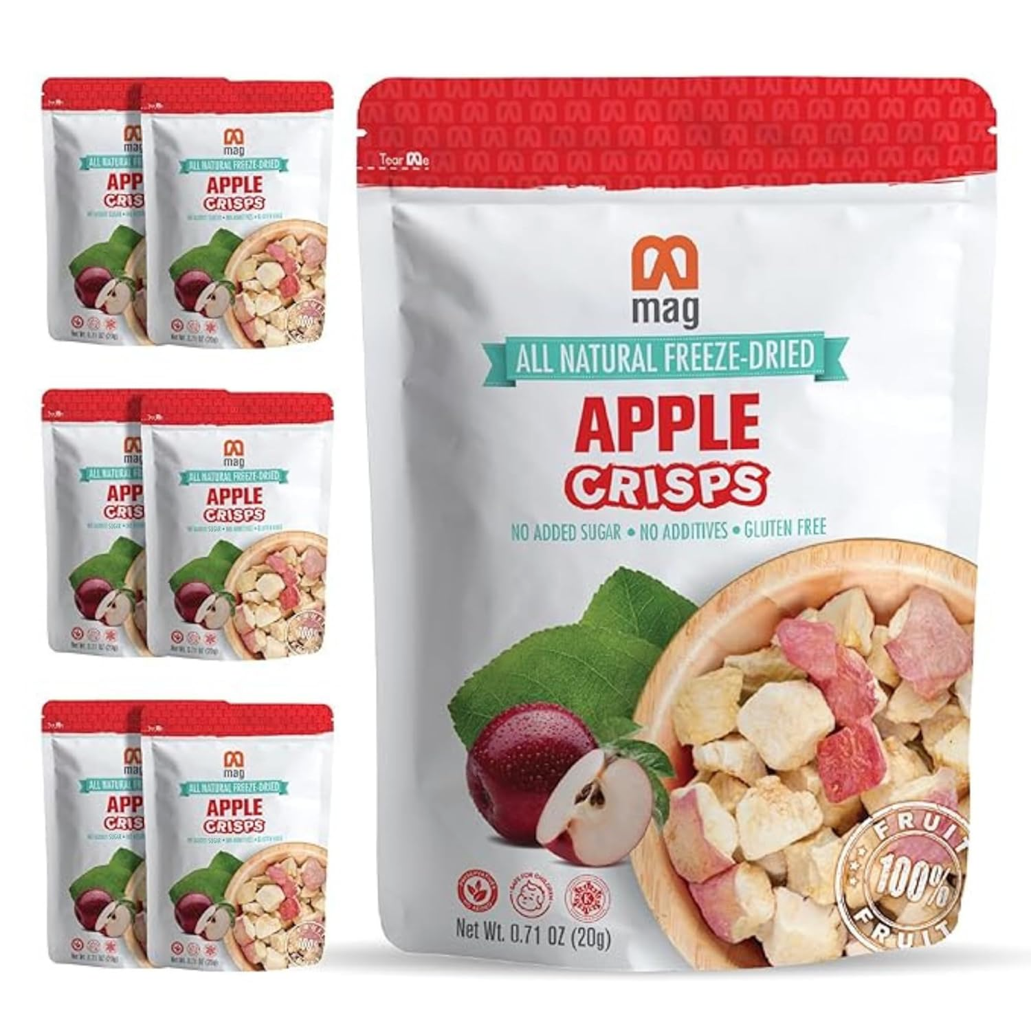 MAG - Wholesale Dried/Dehydrated Fruit - MAG Freeze Dried Fruit Snacks Frozen Fuji Apples Slices Fres0