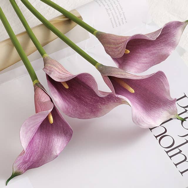 ACNITE(We cover U.S. import duties) - Vendita all'ingrosso Fiori finti - Giglio calla artificiale effetto reale per decorazione casa e fiori decorativi4