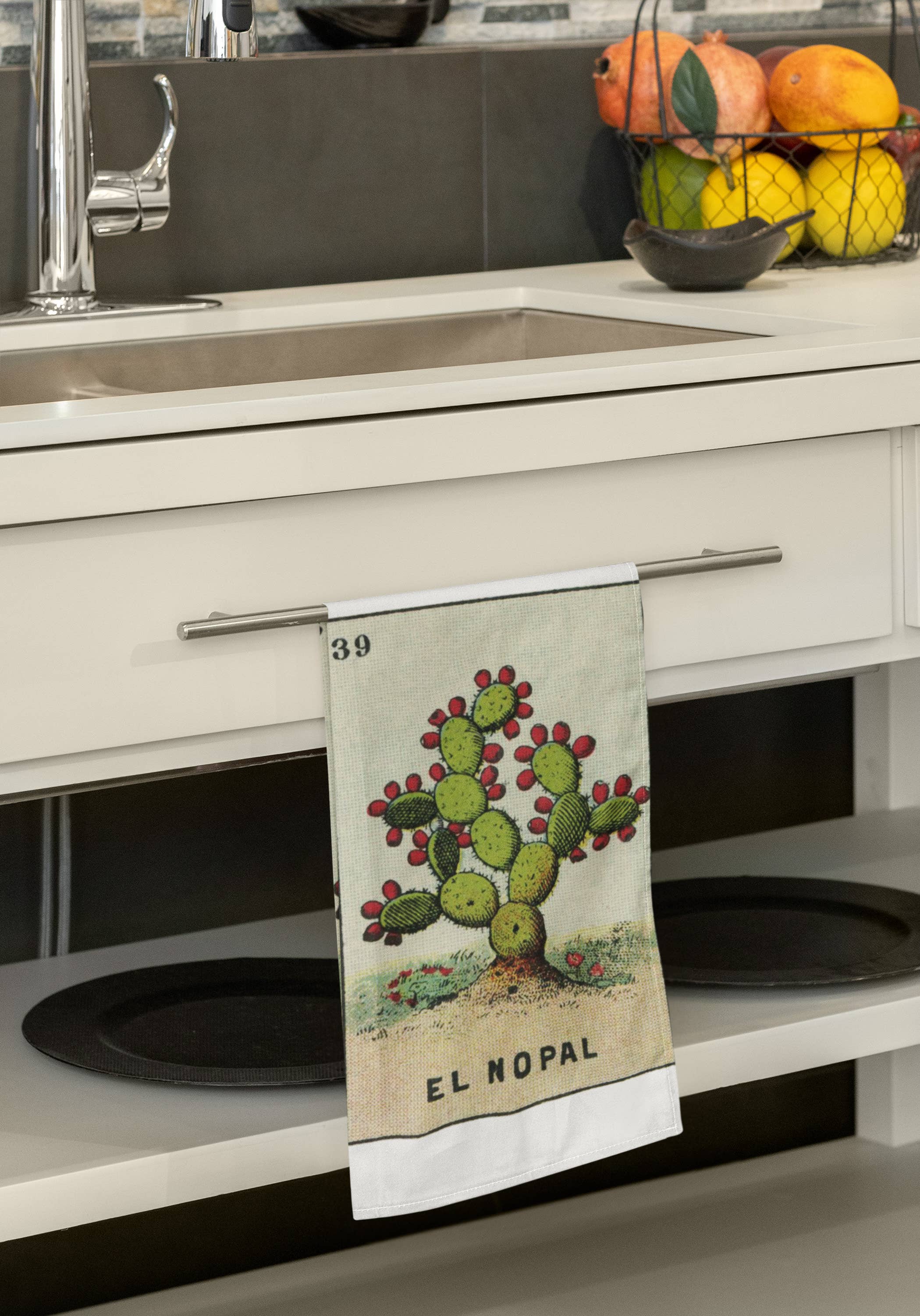 Acme. Baby Co. LLC - Wholesale Tea Towel - El Nopal Cactus Organic Retro Kitchen Towel1