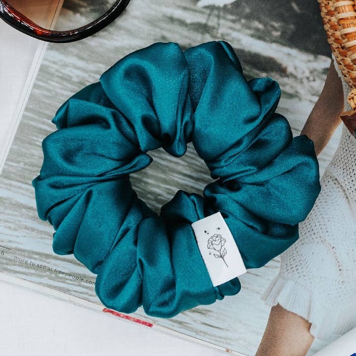 Alice Satin Scrunchie for wholesale by Wild Rose Accessories