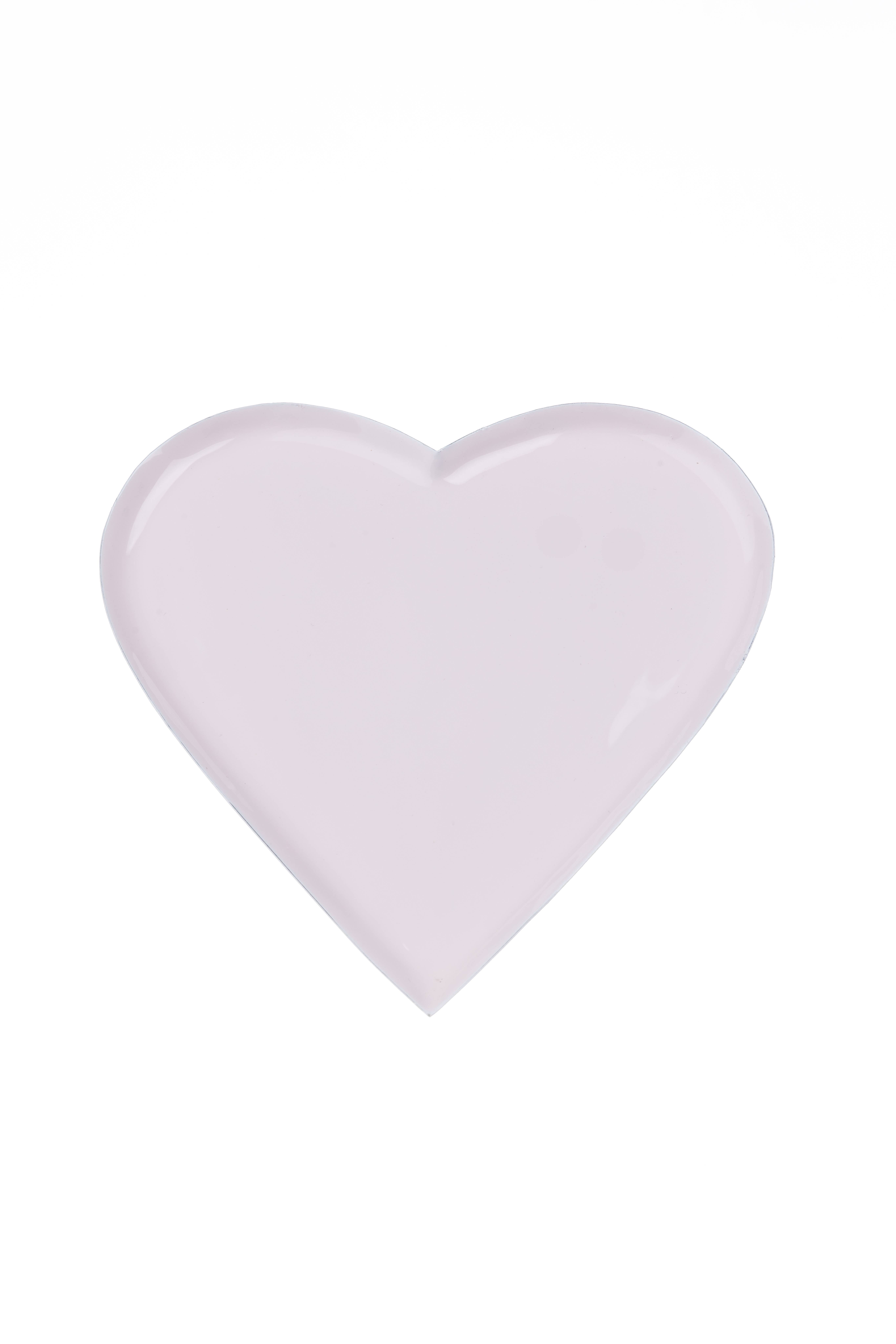 Shoeless Joe Ltd – wholesale Decorative tray – Pastel Pink Heart Tray 20Cm0