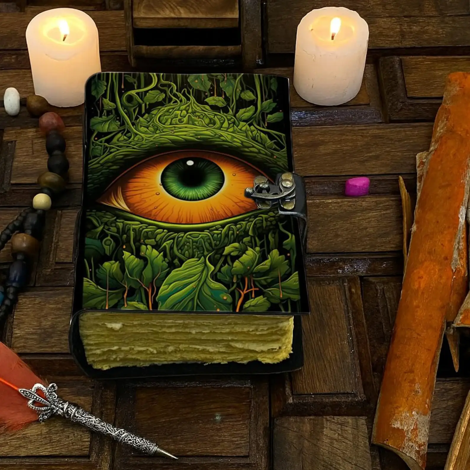 MNM HANDICRAFTS - Wholesale Journal/Diary - Eye Large Blank Leather Journal Book of Shadows Grimoire4