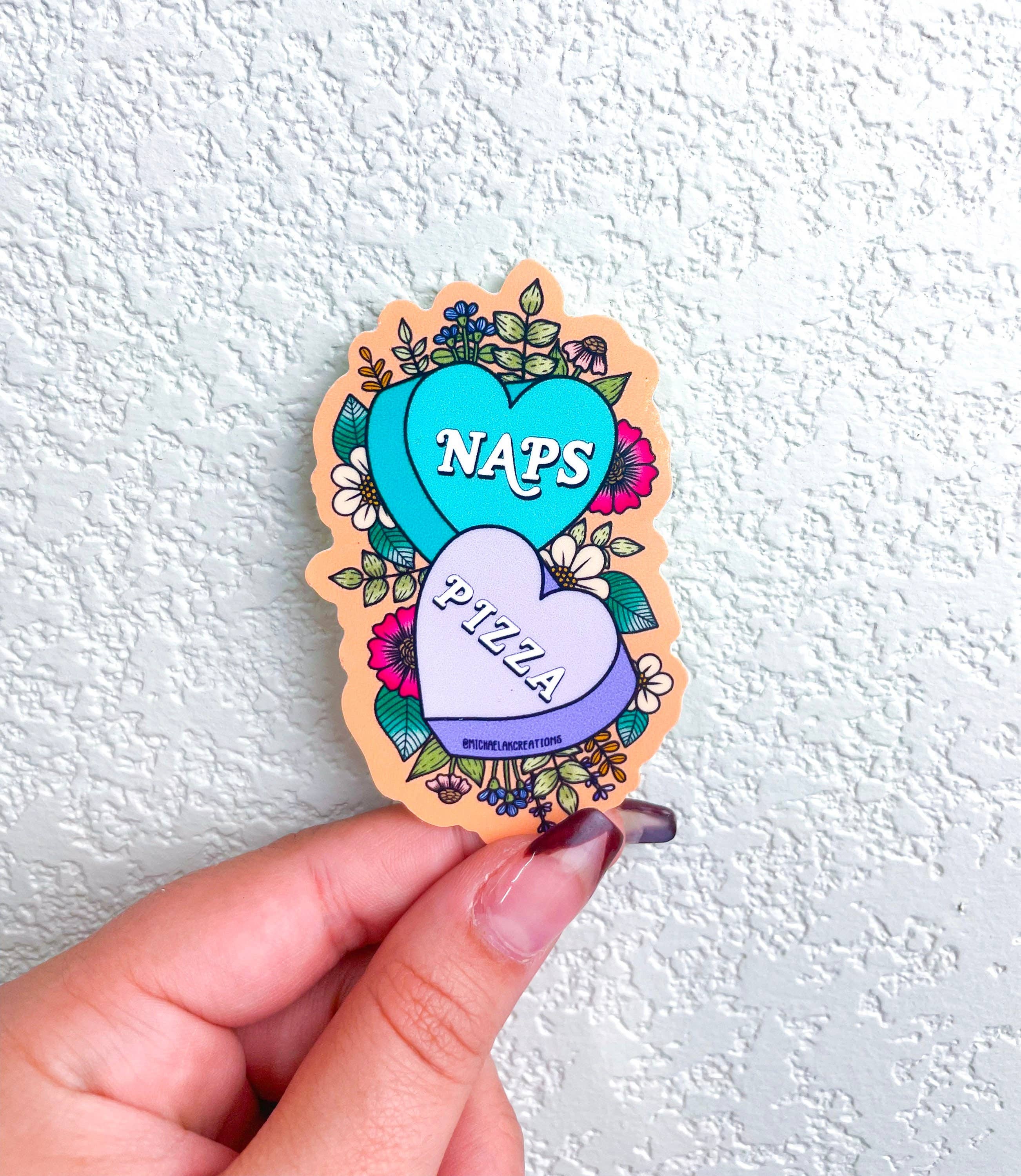 Michaela K Creations - Wholesale Sticker - Nap and Pizza Sticker | Stickers | Stickers for Hydroflask|l1