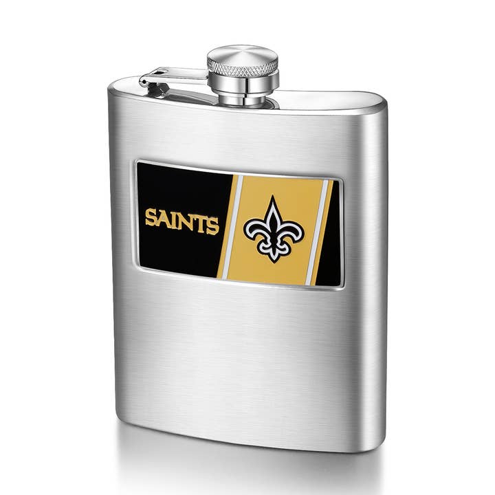 NFL New Orleans Saints 8oz roestvrijstalen kolf voor wholesale door Simran International