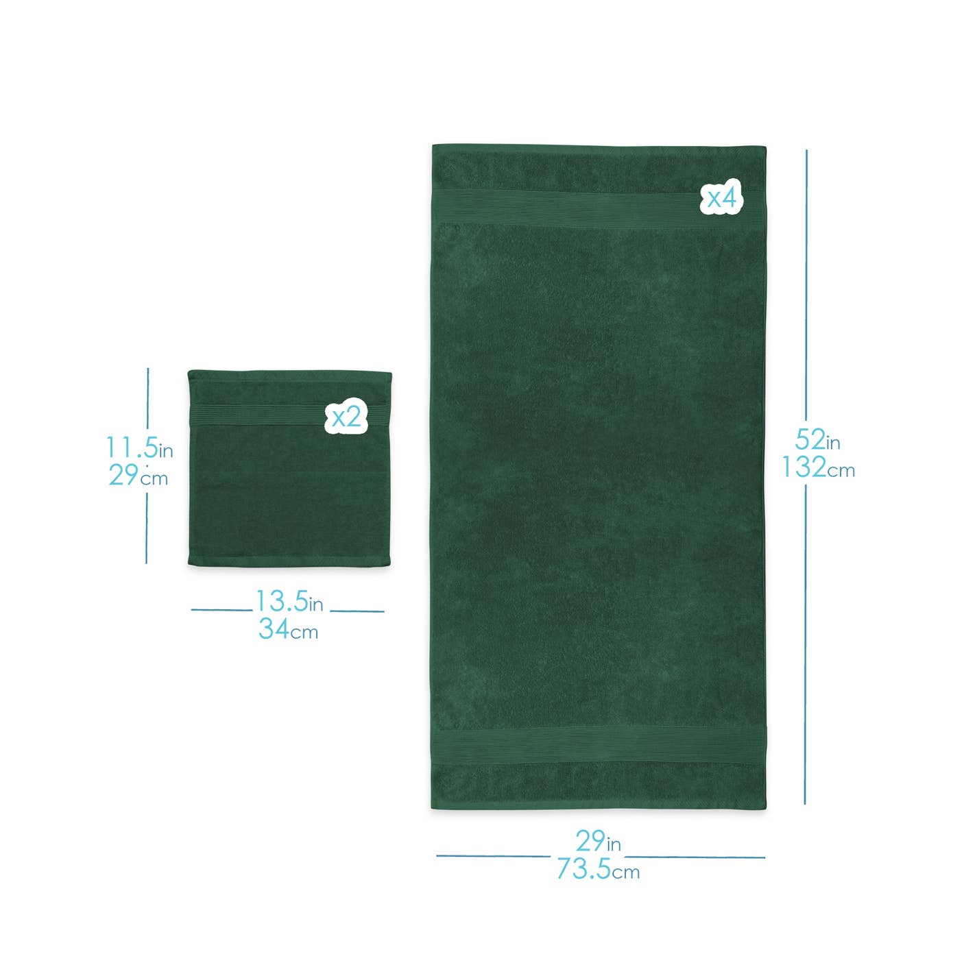 Clara Clark - Vente Ensembles de serviettes - Ensembles de serviettes de luxe12