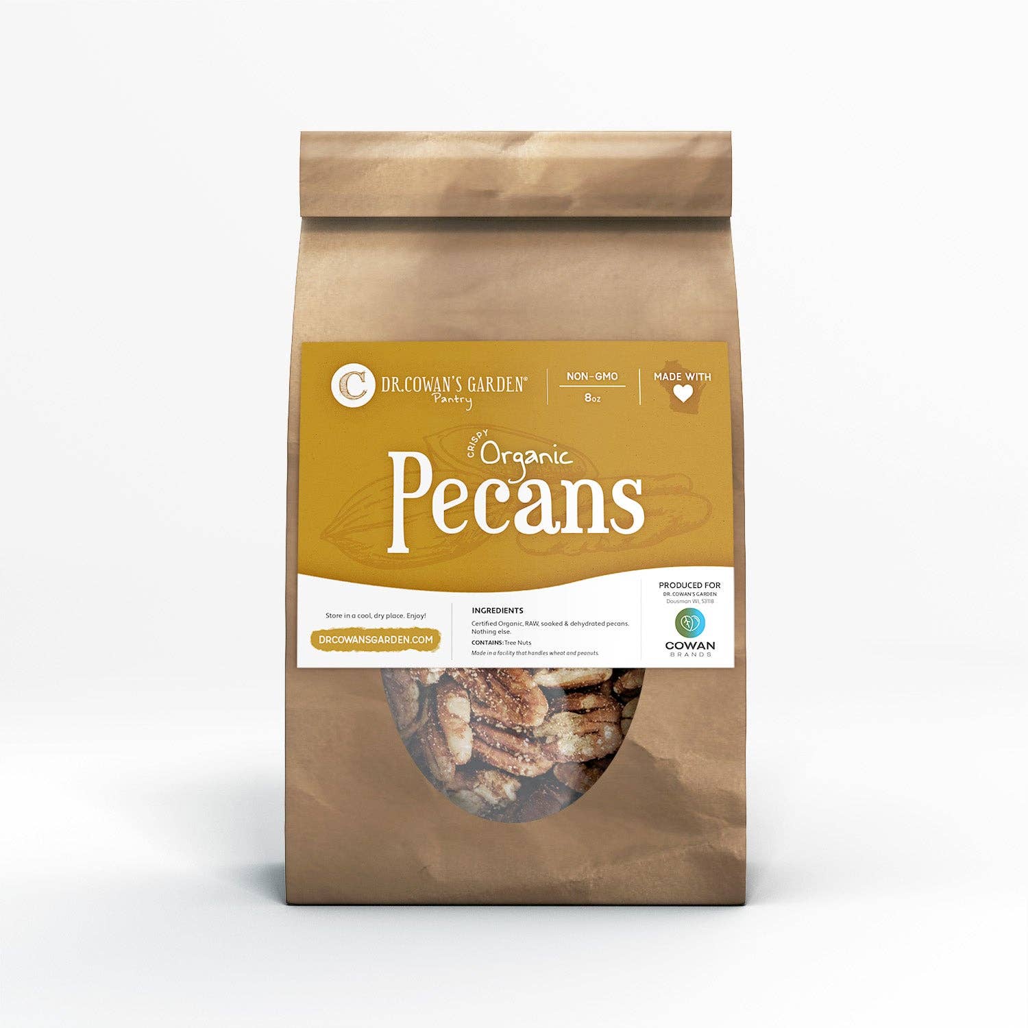 Dr. Cowan's Garden – wholesale Nuts – Crispy Sprouted Organic Pecans3