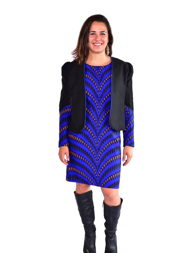 Veste marinière à imprimé africain pour la vente par Cadling Fashions Ltd