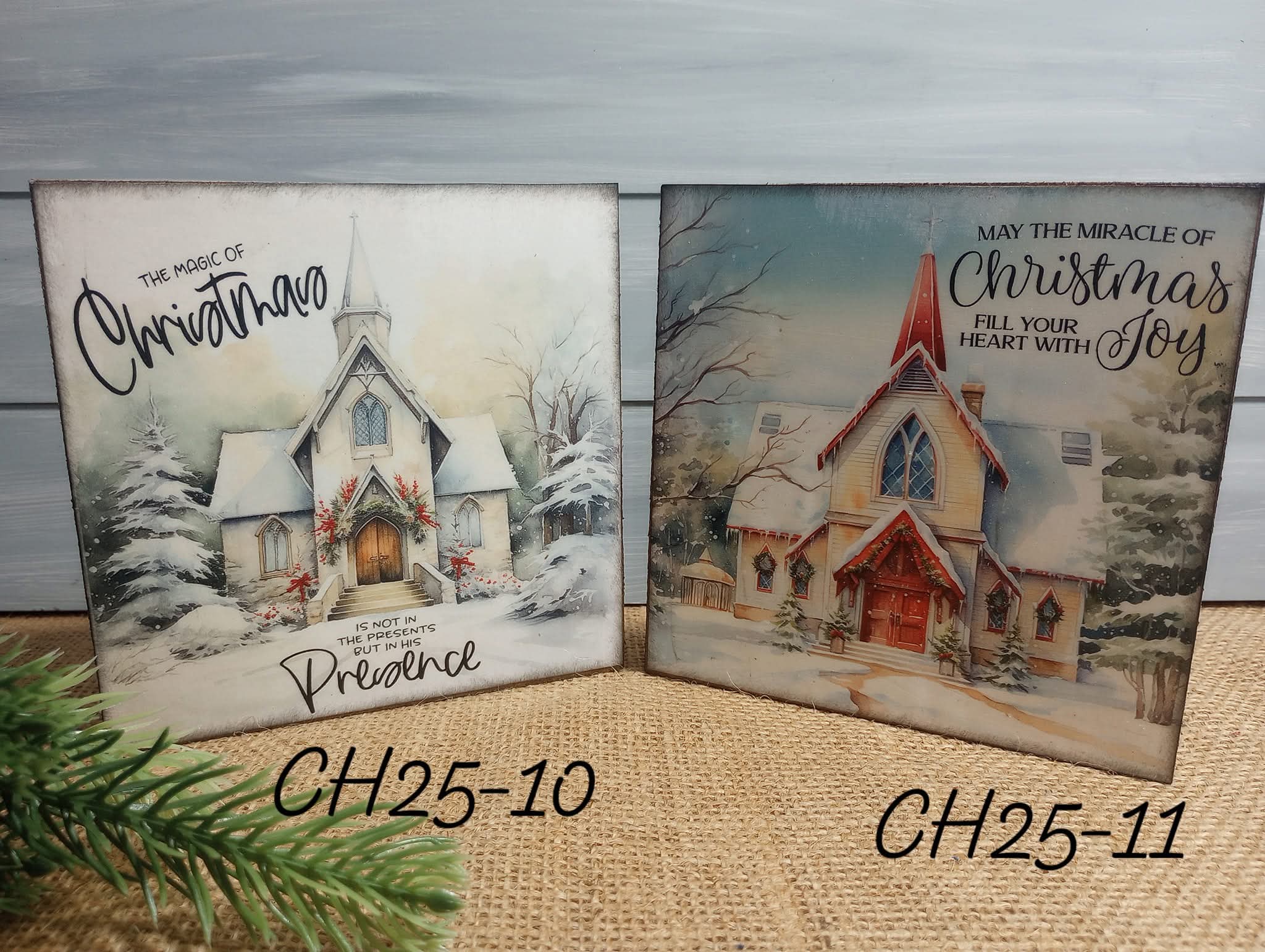 Bluegrass Burlap Co - Wholesale Sign - Christmas Church Wood Block Sign - His Presence