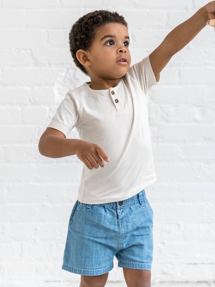 Colored Organics - Wholesale Shorts - Kids - Organic Baby & Kids Luke Chambray Shorts