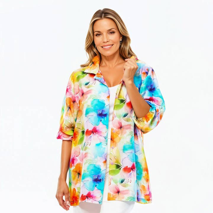 Collared Shirt (Blushing) for wholesale by Claire Powell