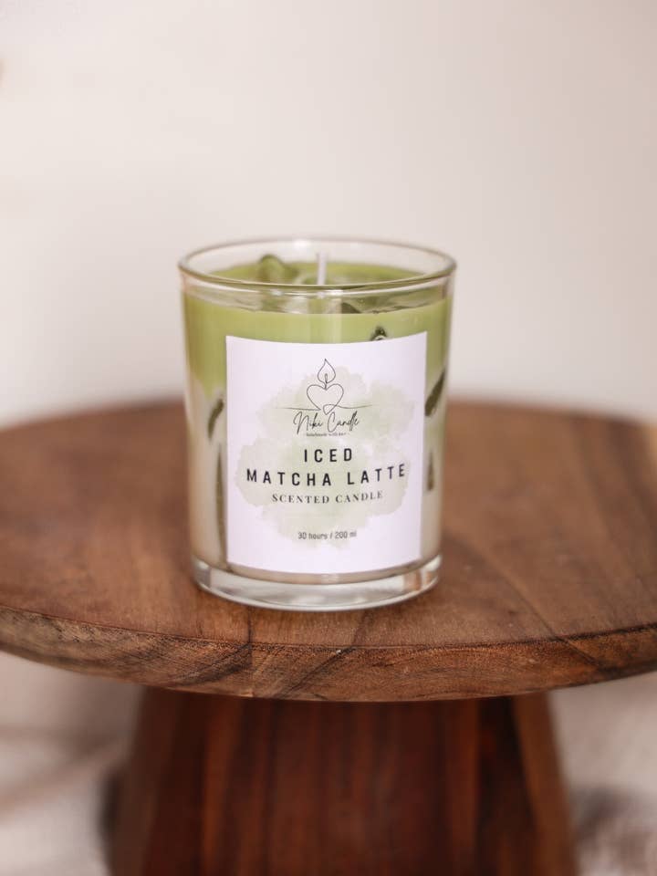 Iced Matcha Latte for wholesale by Niki Candle