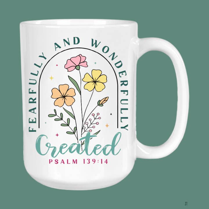 Craintivement Créé, Dieu, Religion, Cadeau, Tasse à café pour la vente par GirlySips