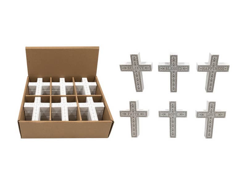 Cubby House by Malmar - Wholesale Decorative figurine - Mdf Cross Hanger/Plaque With Inspirational Wording