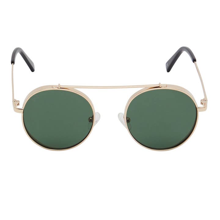 Earhart solbriller i guld og grøn for engroshandel hos Élo & John