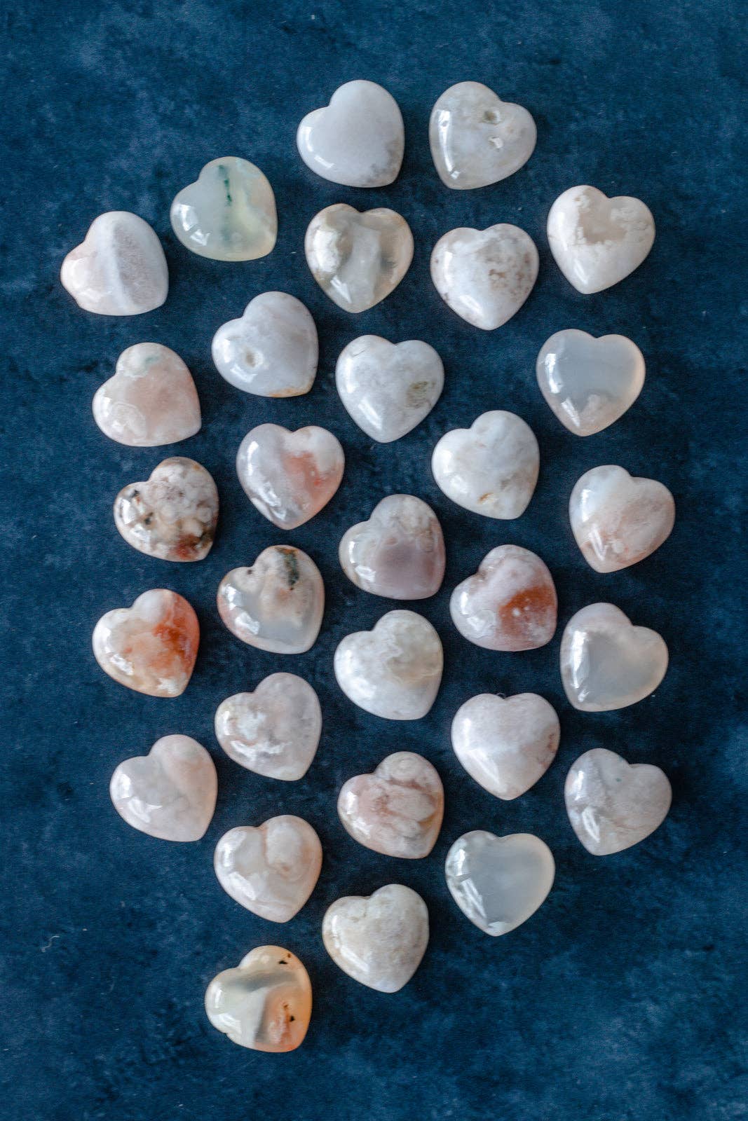 Selene Stone - Wholesale Spiritual Stone/Crystal - Flower Agate Extra Small Heart3