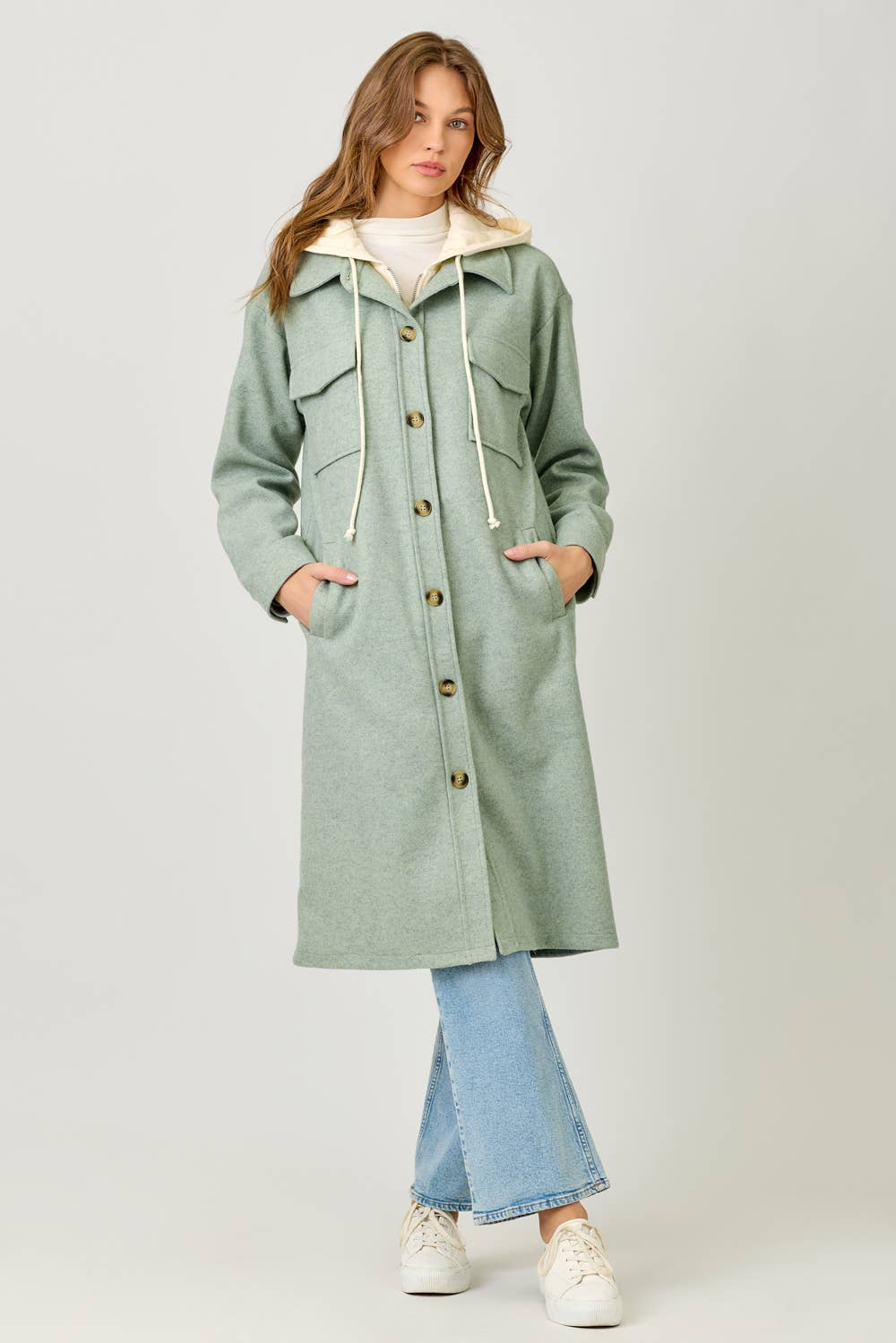 Mystree – Engroshandel Frakke - Dame – 60737 Twofer hættetrøje massiv frakke30