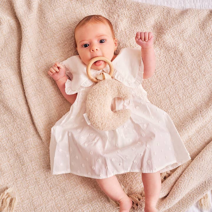 LONDON ROSE – Großhandel Schnuller-Clip – Baby – Plush Moon Schnullerhalter