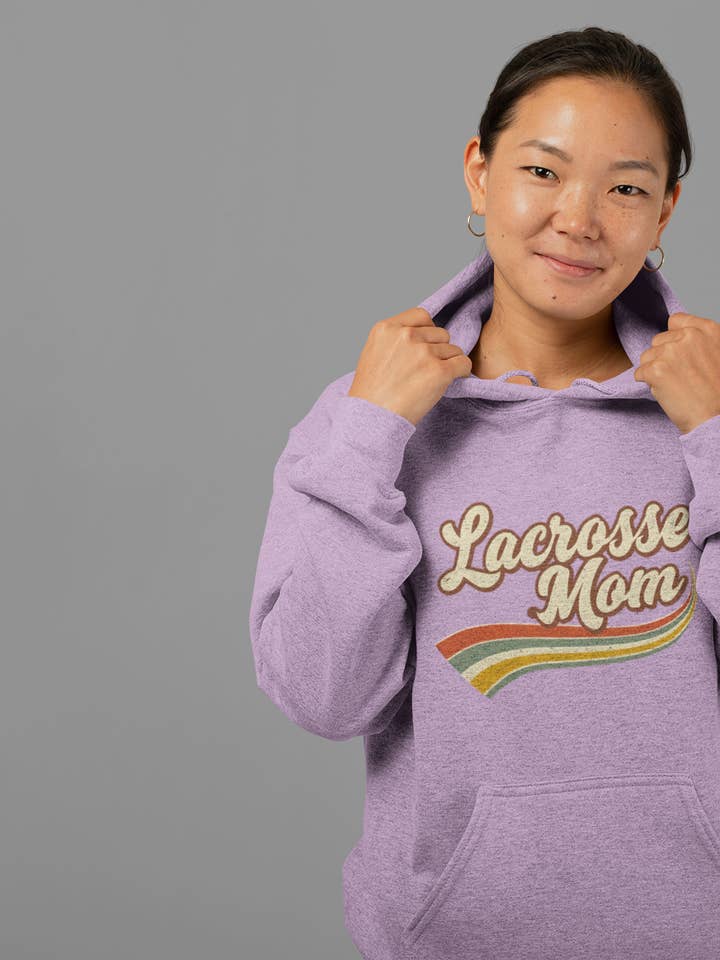 Sweat à capuche en polaire rétro maman de lacrosse pour la vente par reLAX Wear