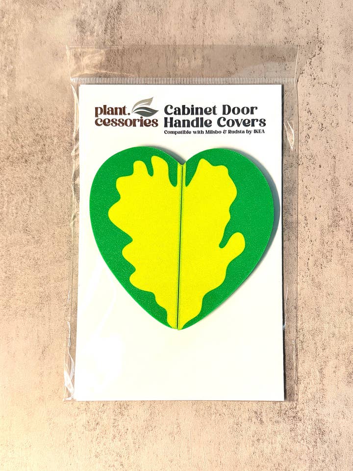 Variegated Hoya Kerii Leaf Cabinet Handle Cover for wholesale by plant.cessories