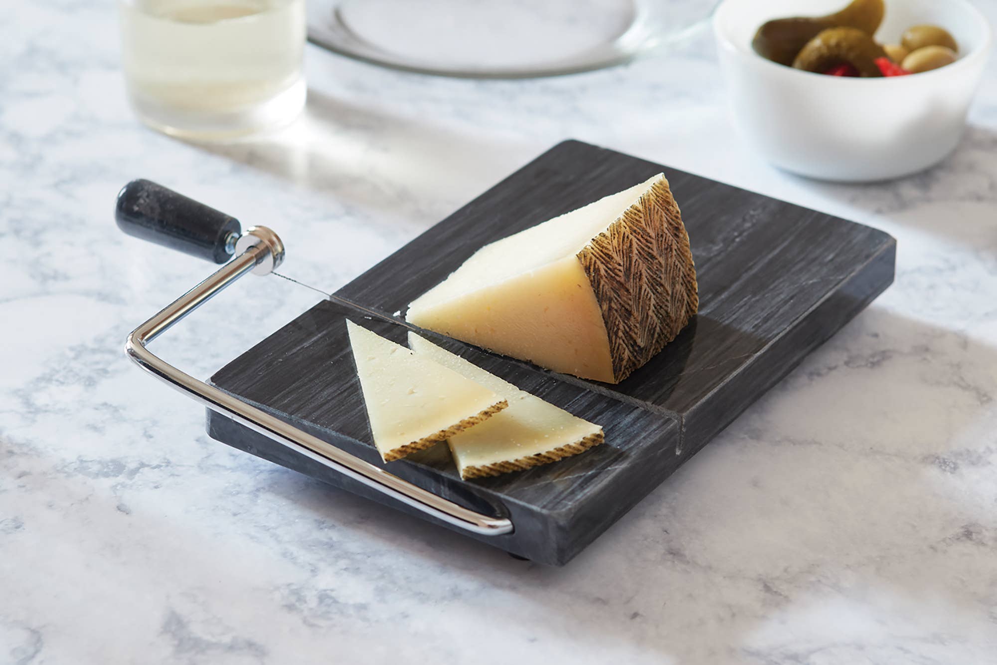 Fox Run Brands - Wholesale Cheese Spreader - Fox Run Marble Cheese Slicer, Black, 5" x 8.25" x 1.25"2