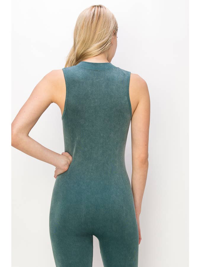 ANWND - Wholesale Unitard - Women's - 51915W-WASHED SLEEVELESS CATSUIT