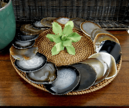 Rock Paradise - Wholesale Spiritual Stone/Crystal - Agate Slices -Top Drilled - Size #2 LARGE AGATE - Crystal Craft Supply17