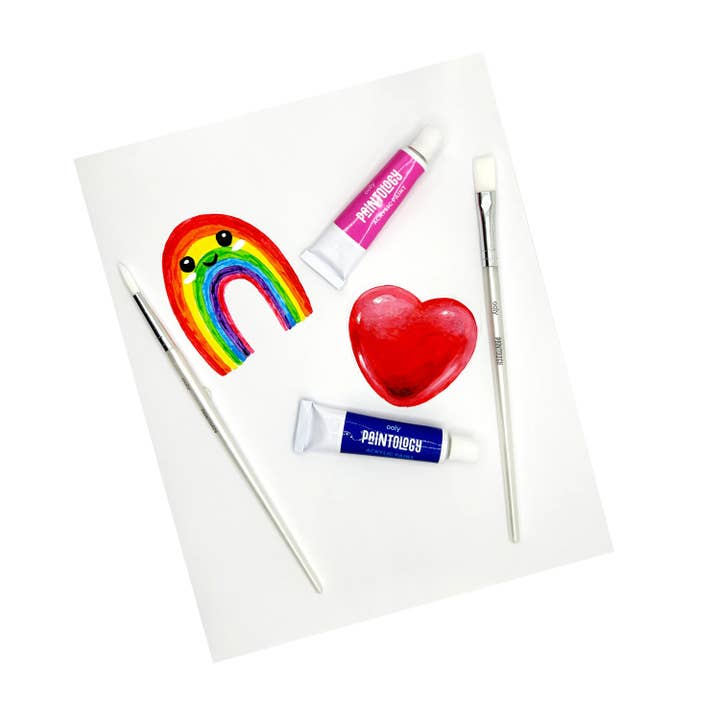 OOLY - Wholesale Paint Set - Paintology Acrylic Paints + 2 Brushes - Classic Colors
