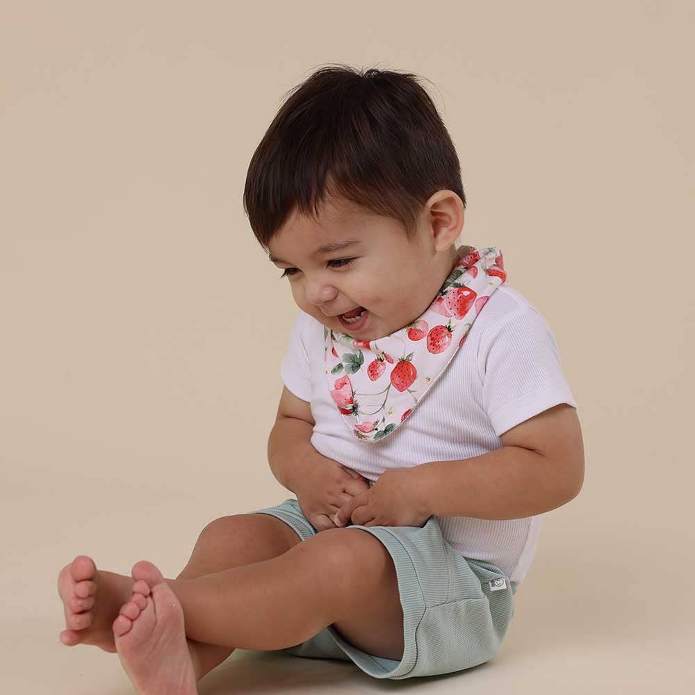 Snuggle Hunny - Wholesale Bib - Baby - Strawberry Organic Dribble Bib5