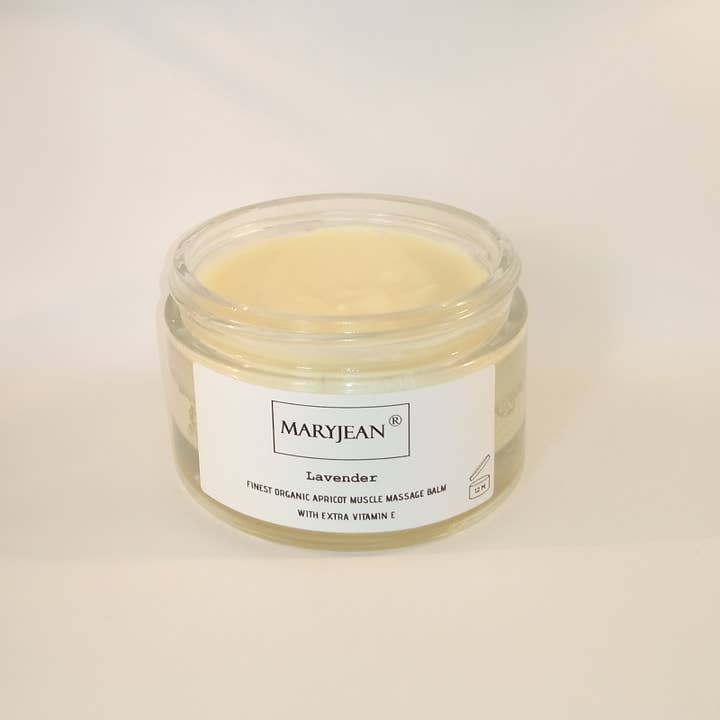 Organic Apricot Muscle Massage Lavender Balm for wholesale by Mary Jean
