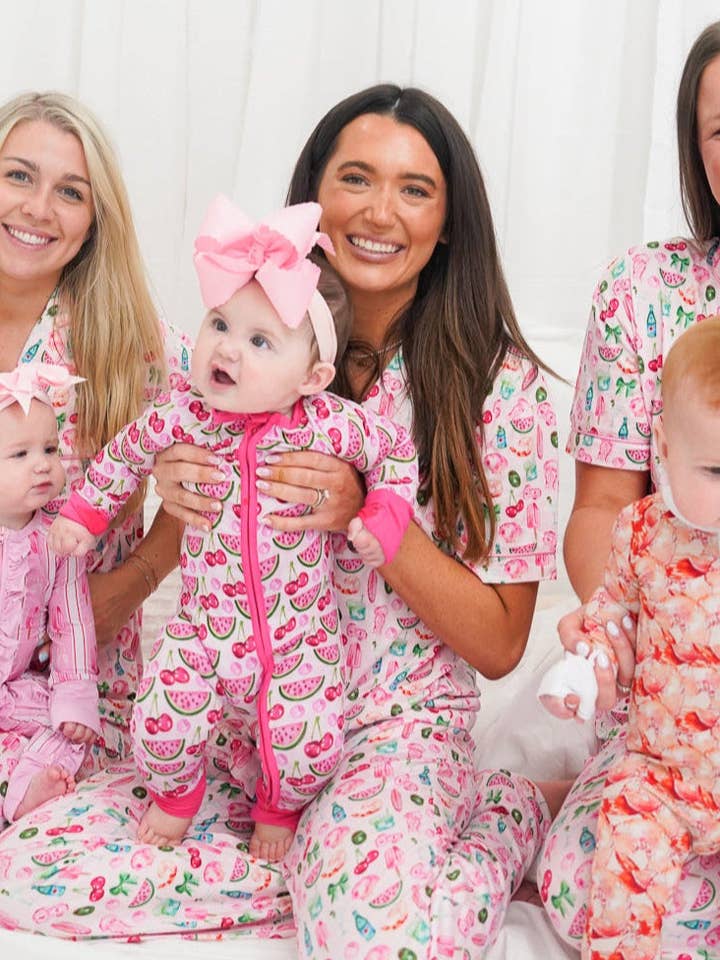 KENZKUSTOMZ - Wholesale Sleepwear Set - Women's - Pink Summer Spritz - Short Sleeve + Pant Pajama Set12