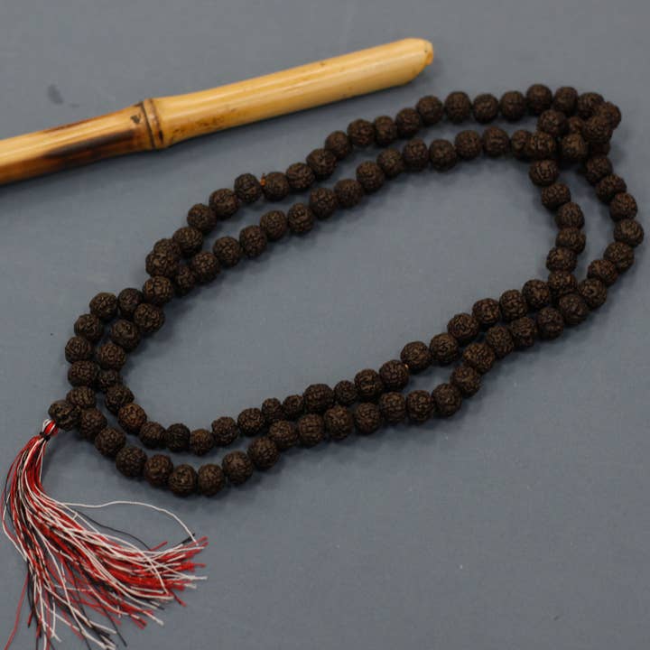 AWGifts Europe - Wholesale Prayer Beads Necklace - Rudr-01 - 108 Rudraksha Mala - Dark3
