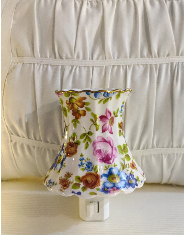 Green Pastures Wholesale - Wholesale Night Light - Night Lights - Multicolored Floral Porcelain 6