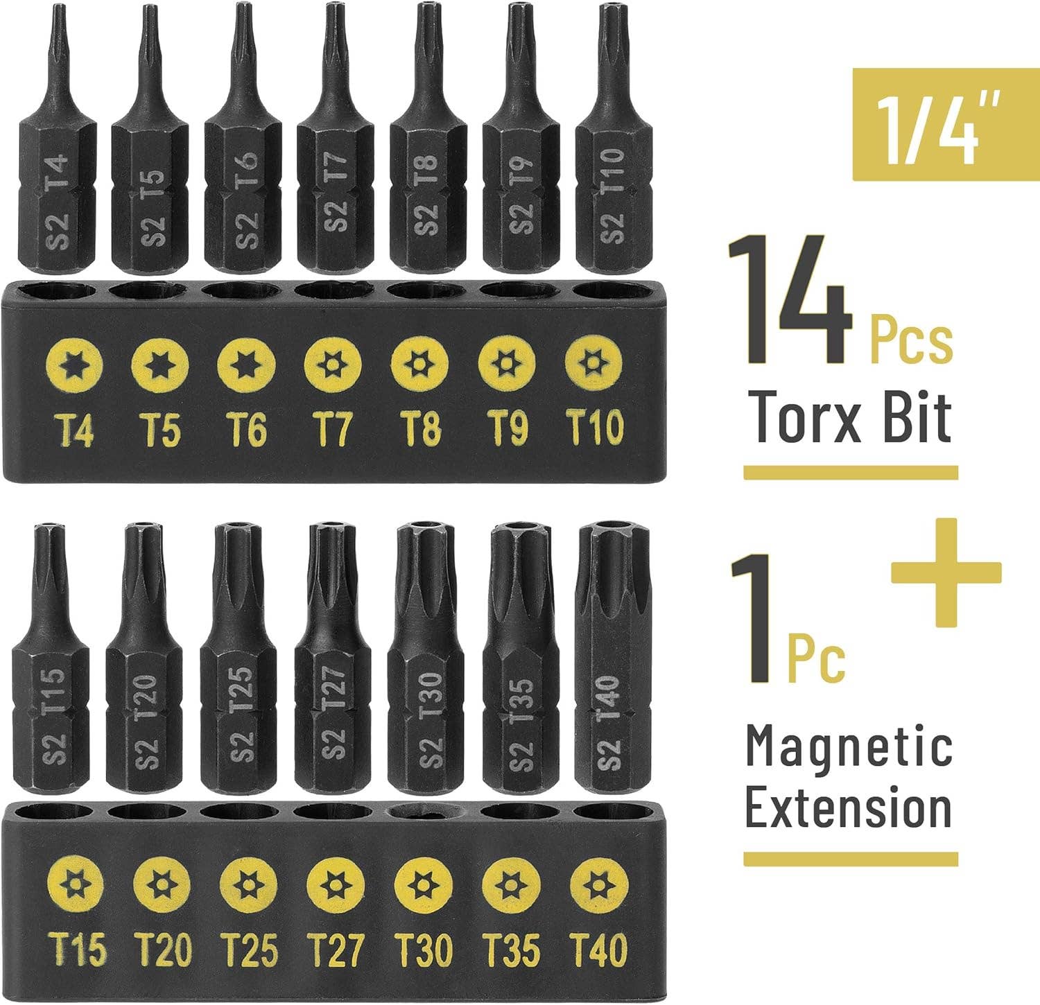 Bates Choice – wholesale Tool set – Bates- Torx Bit Set, 15 Pieces Set, T4-T401