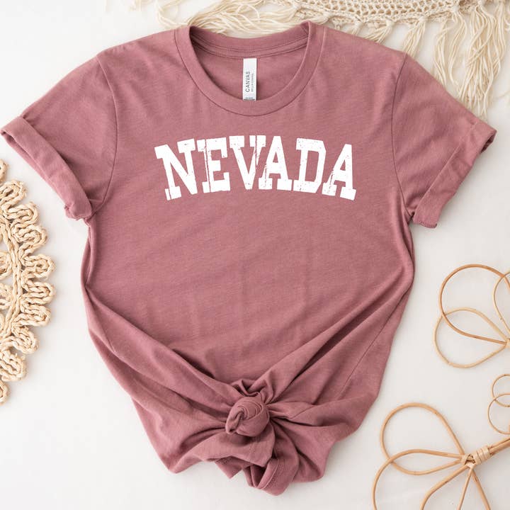 T-Shirt mit Tintengrafik von Nevada State Sights für den Großhandel von Sights Ink