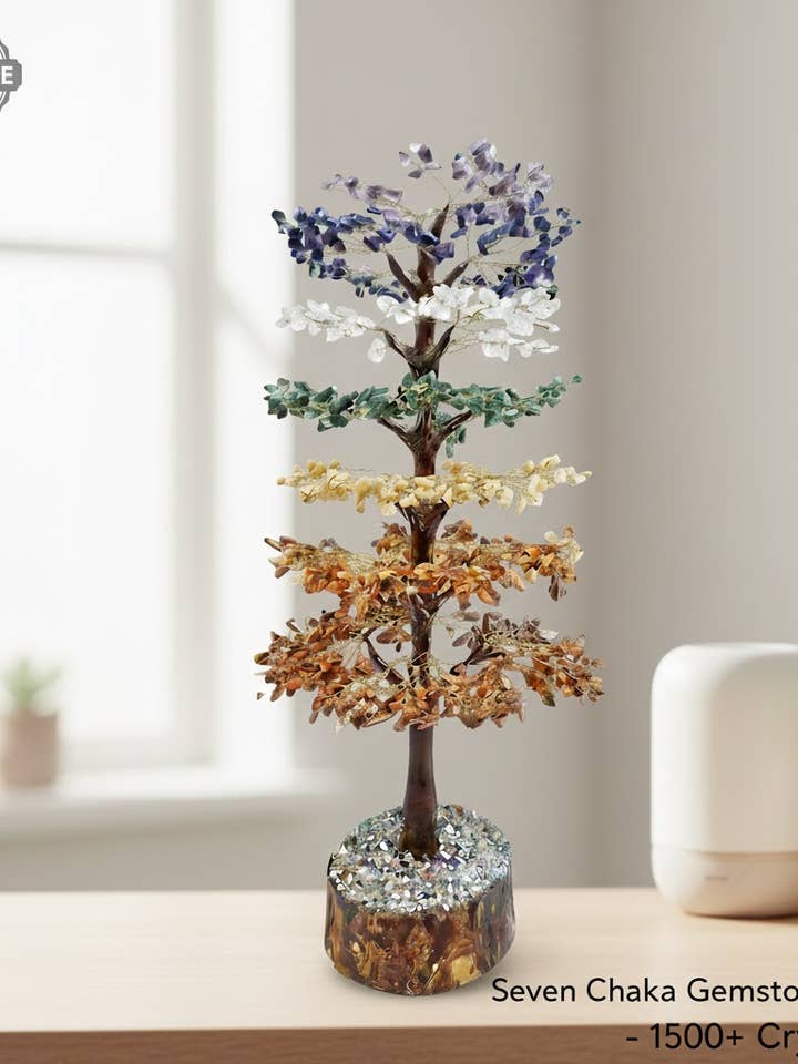7 Chakra Gemstone Tree - 1500 Gemstone Chips for wholesale by jiomind