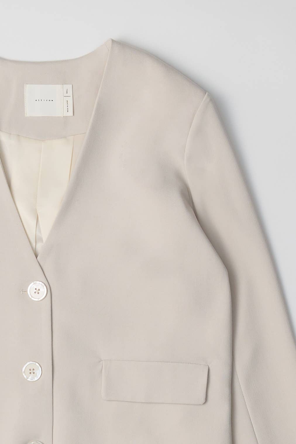 All Row - Wholesale Blazer - Women's - The Eleanor Blazer | Deep V-Neck Oversized Blazer10