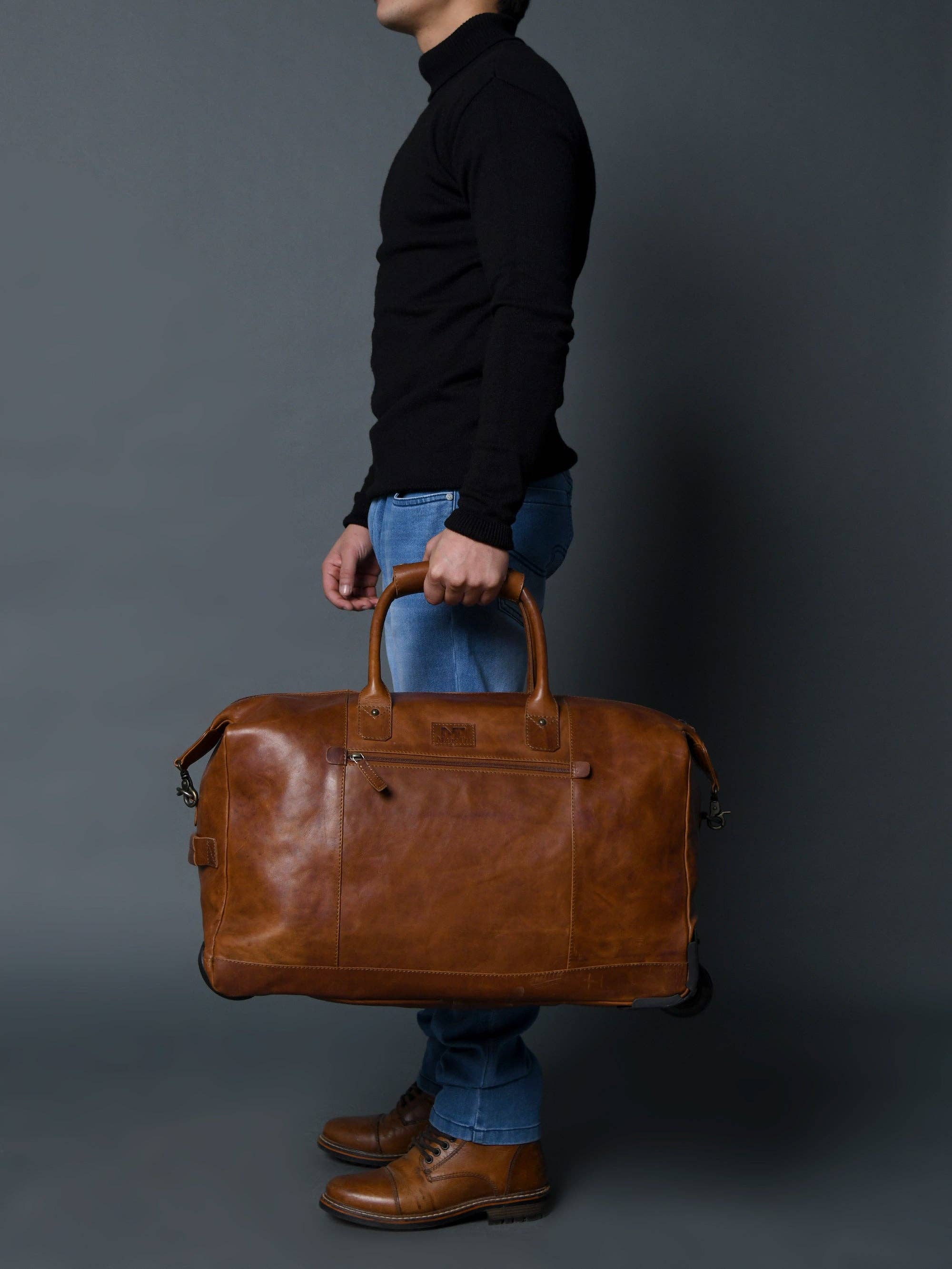 Classy Leather Bags - Wholesale Luggage - Harbor Leather Trolly Carry-On6