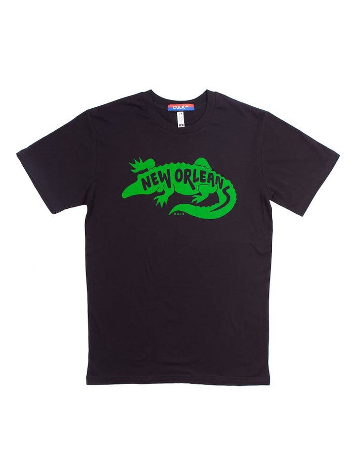 Camiseta Negra de Caimán de Nueva Orleans para venta al por mayor de Culk