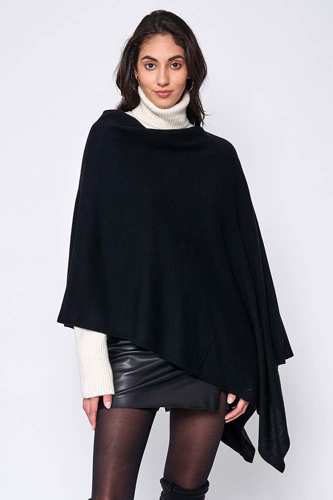 Hana - Wholesale Poncho - Women's - Solid Scarf Poncho2