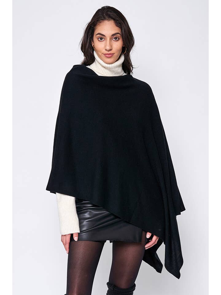 Hana - Wholesale Poncho - Women's - Solid Scarf Poncho2