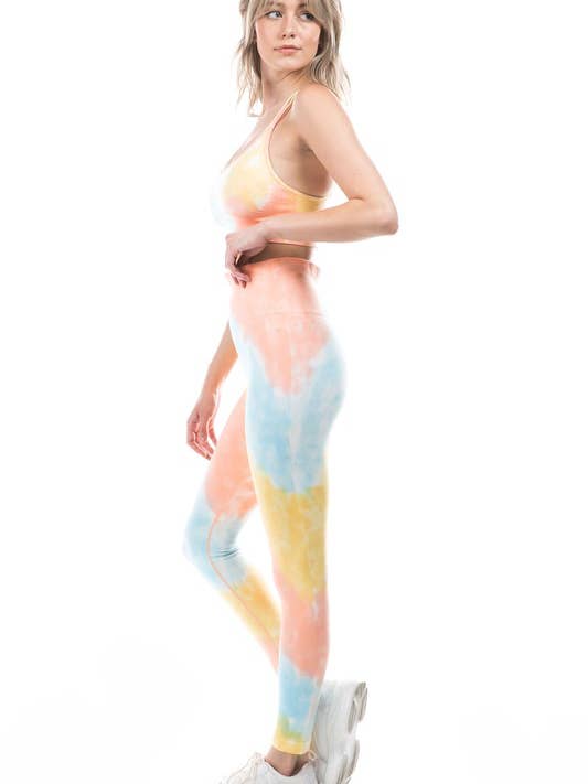Tie-dye Strappy Back Activewear Set for wholesale by otos active