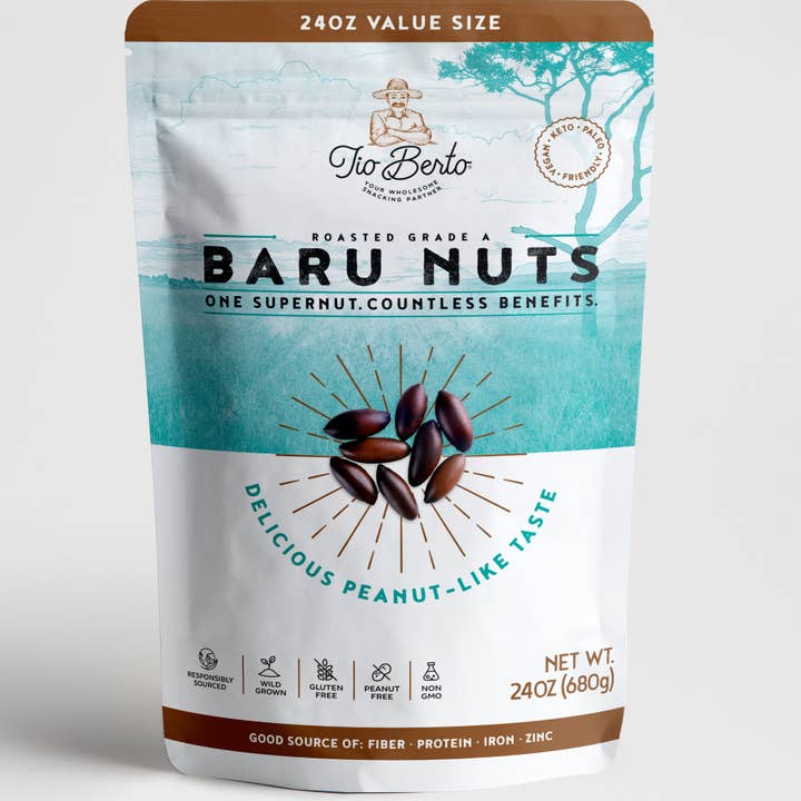 Baru Nuts Roasted 24 oz Wild Vegan Gluten Free Keto Protein for wholesale by Tio Berto